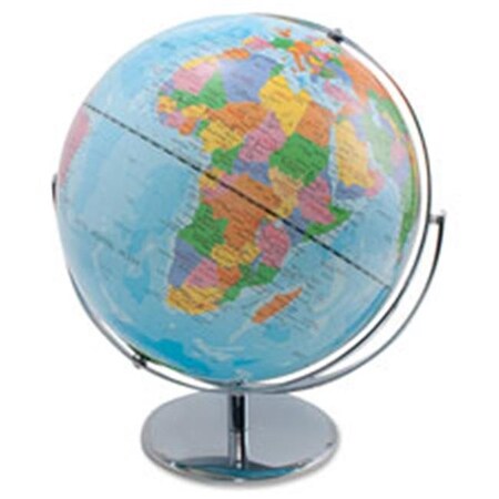 Gb Gifts World Globe; Blue Oceans; 12 in. x 16 in. x 13 in.; Silver Base GB127535